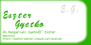 eszter gyetko business card